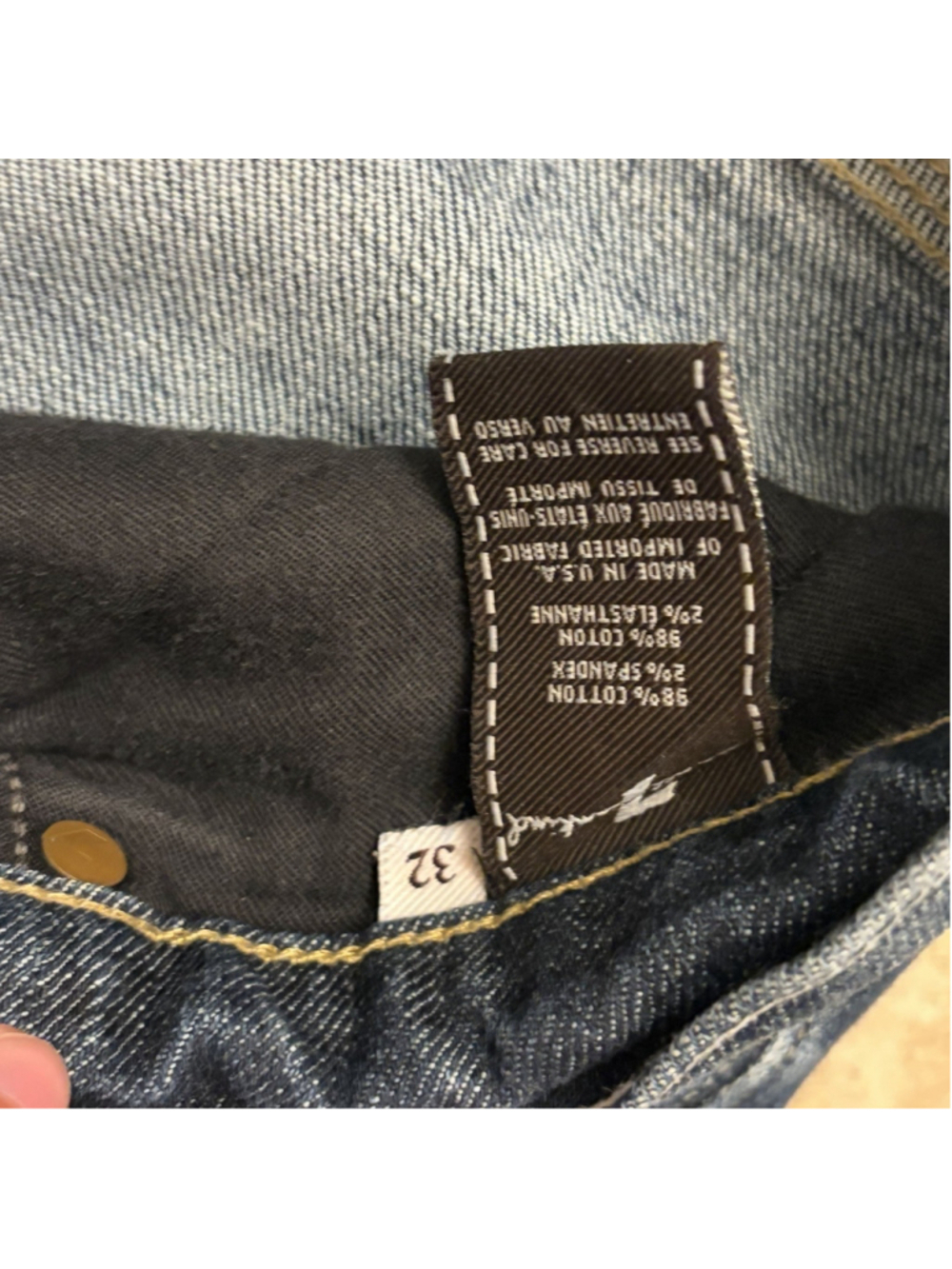 7 For All ManKind Straight Fit Men's Jeans Blue size 32x30 - Picture 3 of 6